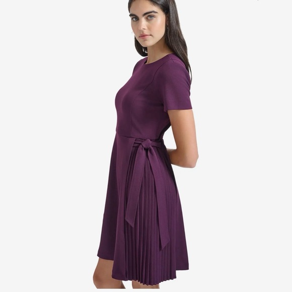 NWT Calvin Klein Deep Purple A-Line Dress - Picture 9 of 10